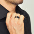Silicone Wedding Ring with Stainless Steel Strip - MetalBar Collection